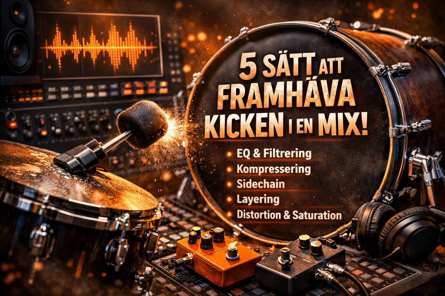 5 sätt att framhäva kicken i en mix – en praktisk guide för tydligare och mer kraftfull trumma